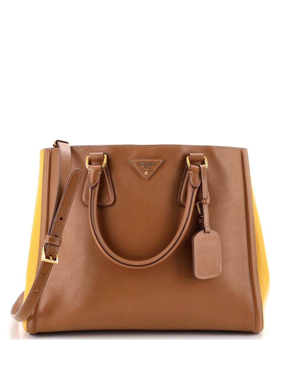 Prada Bicolor Lux Convertible Open Tote #372814P69B